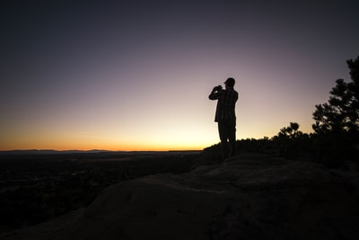 silhouette of person
